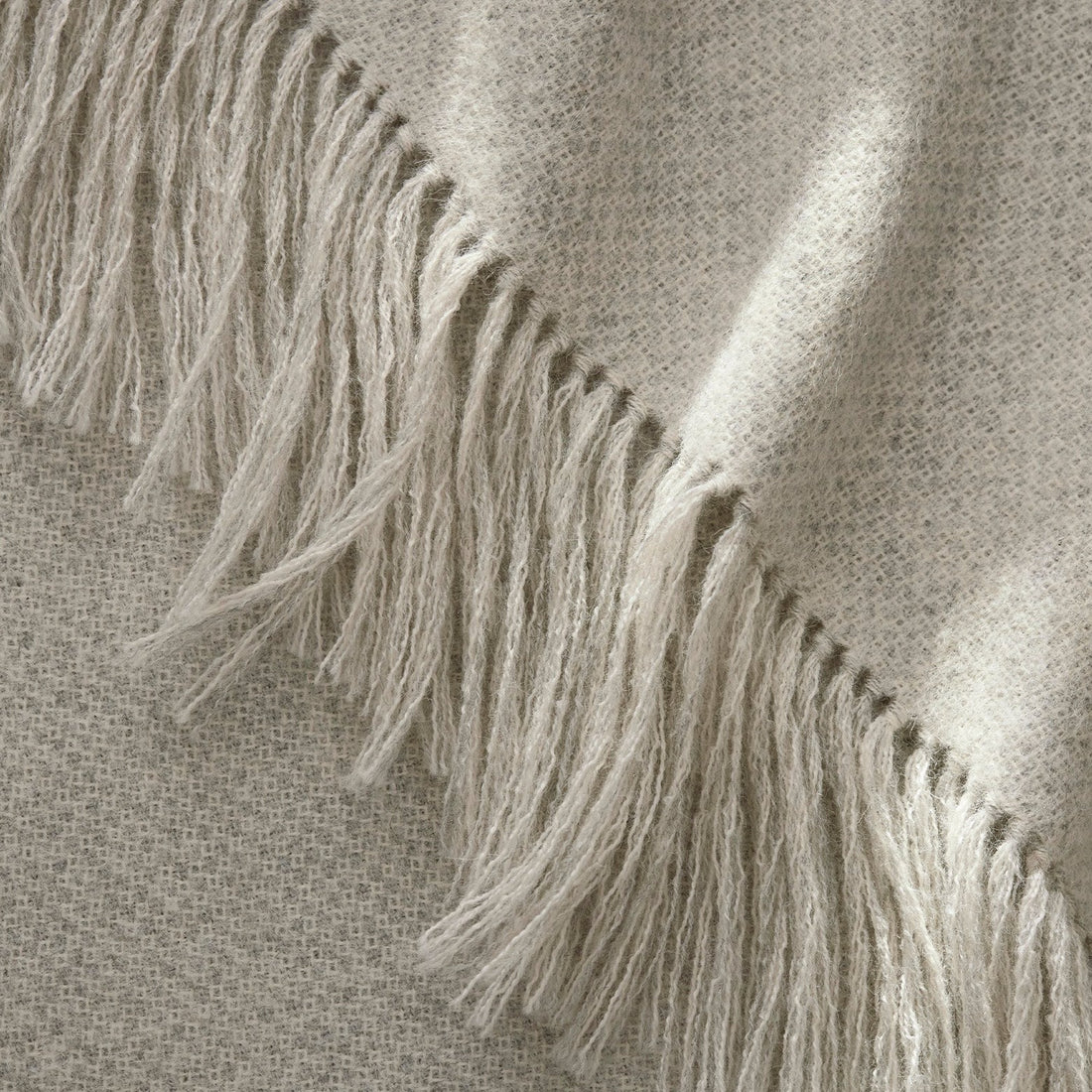 Alpaca Pin Check Throw Blanket