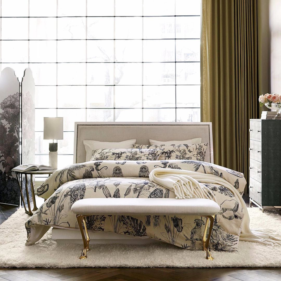 Midnight Jungle Linen Duvet Cover by Matthew Williamson