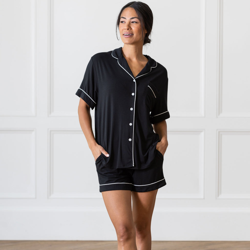 Women's Bamboo Stretch-Knit Short Sleeve Pajama Set