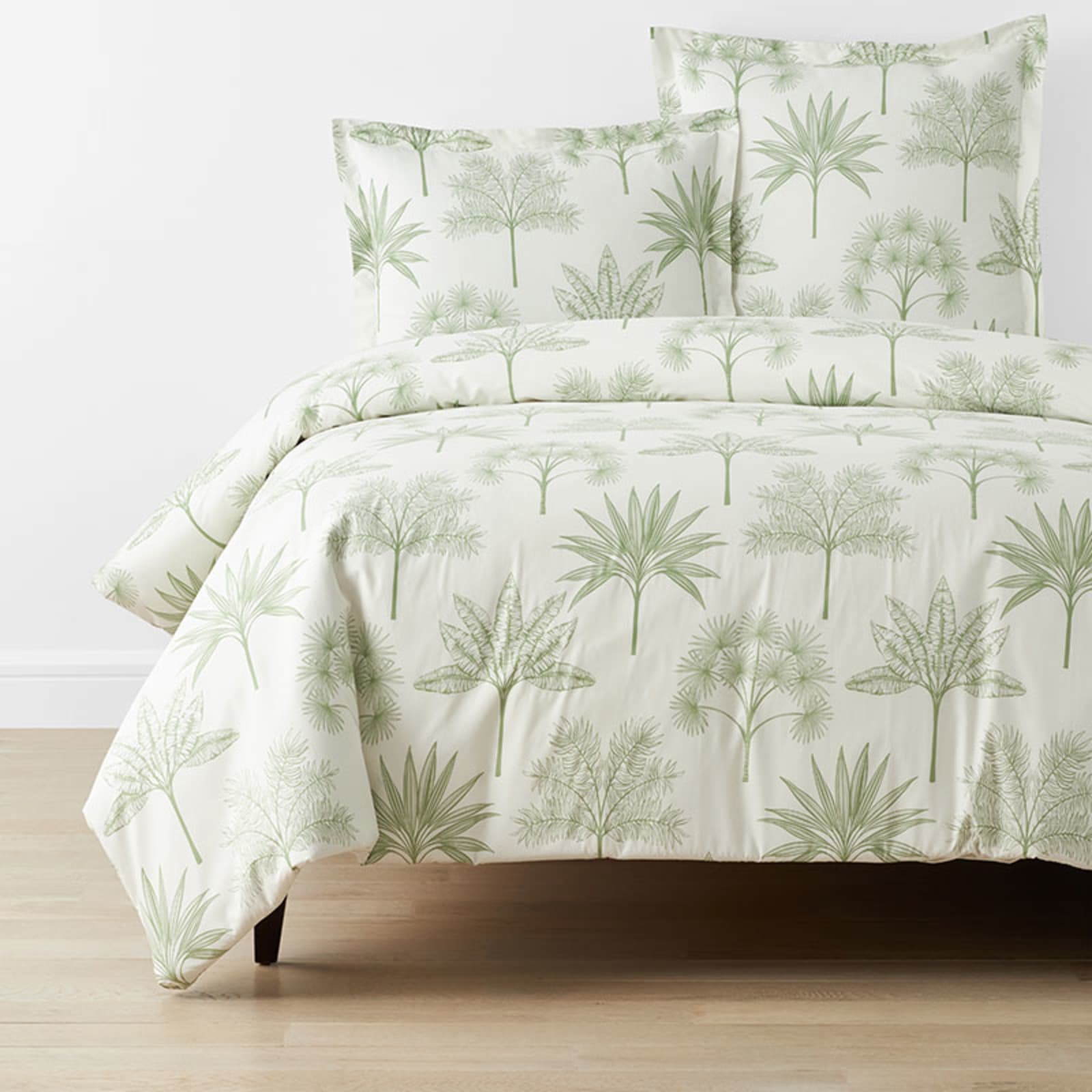 Tulum Tropical Forest Print Percale Duvet Cover