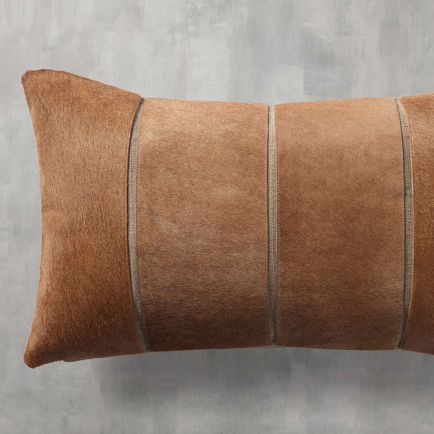 Channel-Stitch Hide Lumbar Pillow Cover