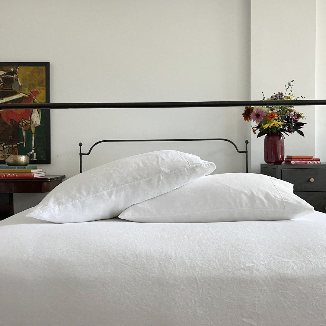 White Linen Pillowcases