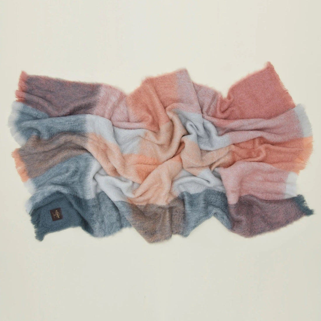 Plaid Mohair Throw - Cool Plaid