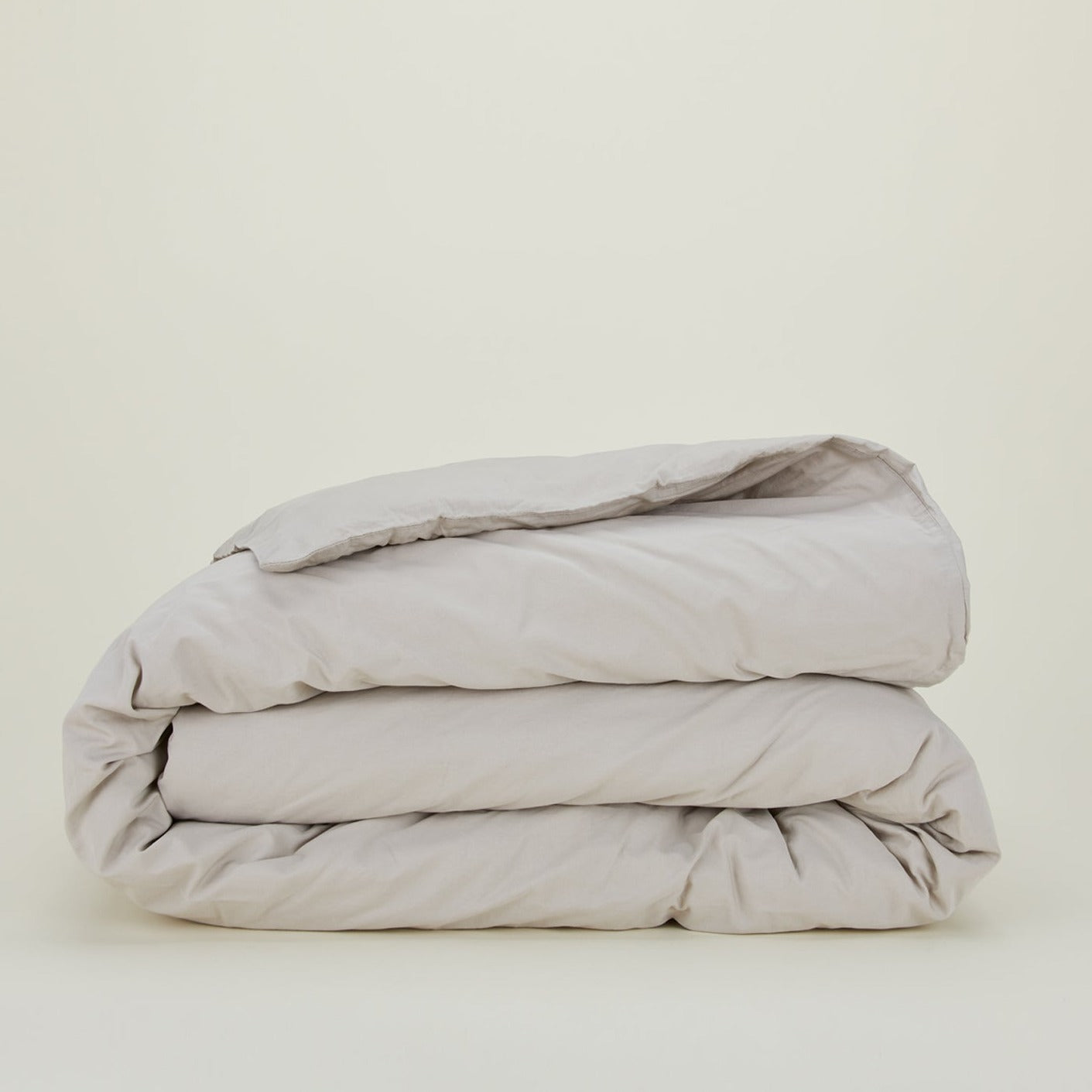 Essential Percale Duvet - Light Grey