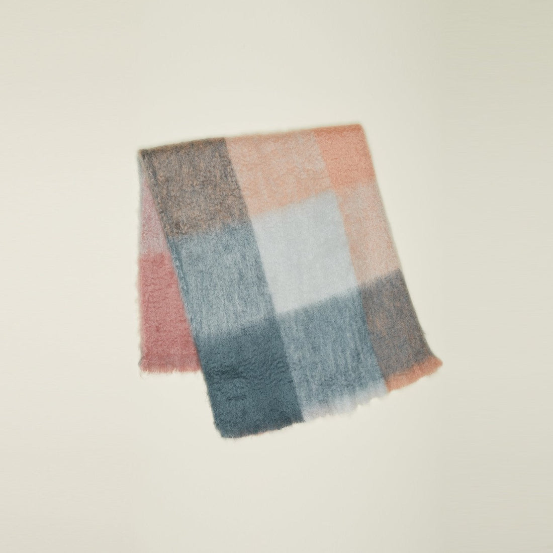 Plaid Mohair Throw - Cool Plaid
