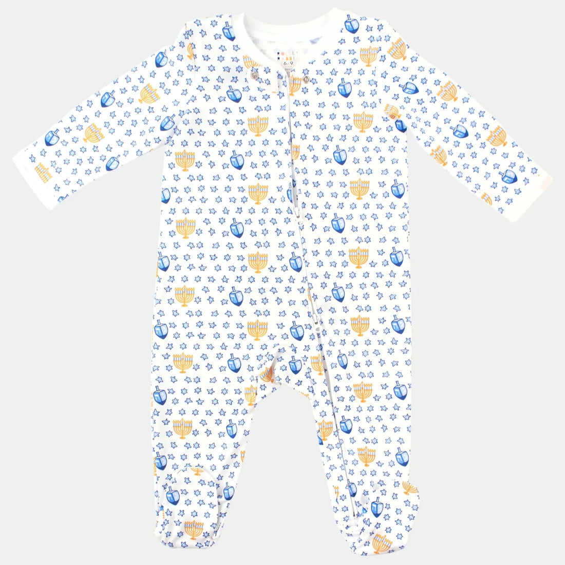 Infant Festival Of Lights Zipper Footie