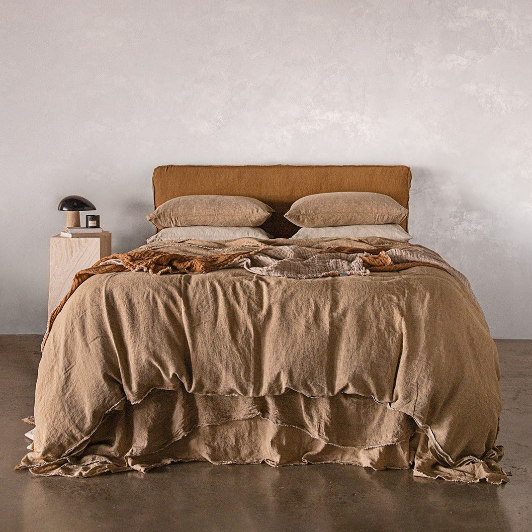 Linen Duvet Cover | Rich Toffee