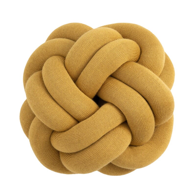 Knot cushion, yellow