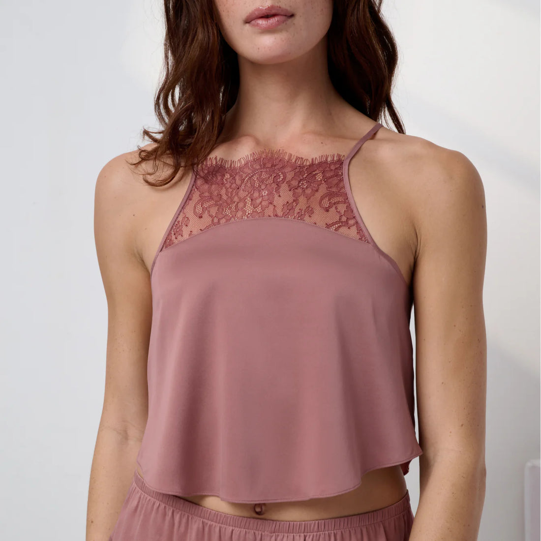 Washable Silk Lace Cami Short Set