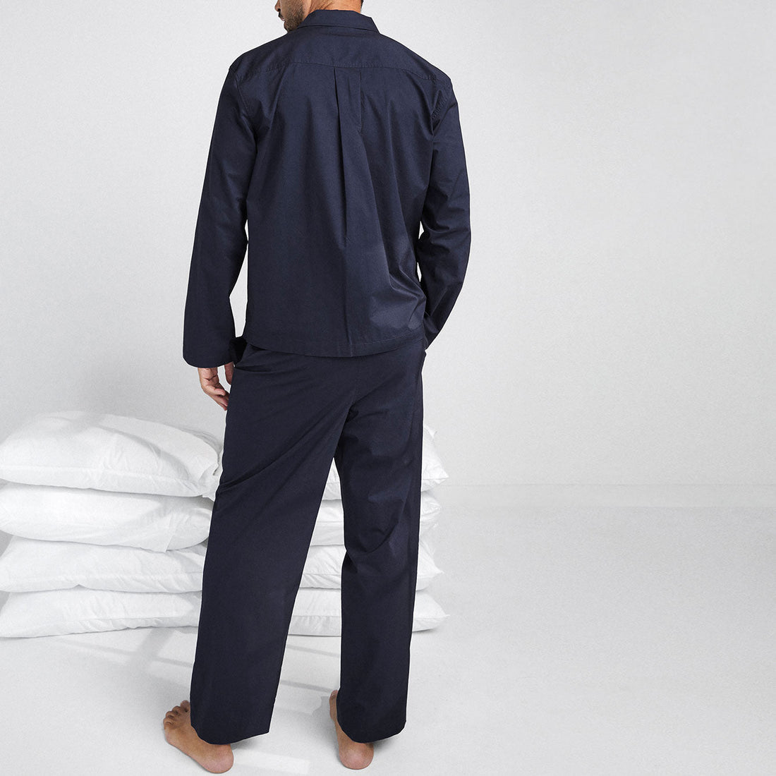 Men's Airy Cotton Long Sleeve Pant Set