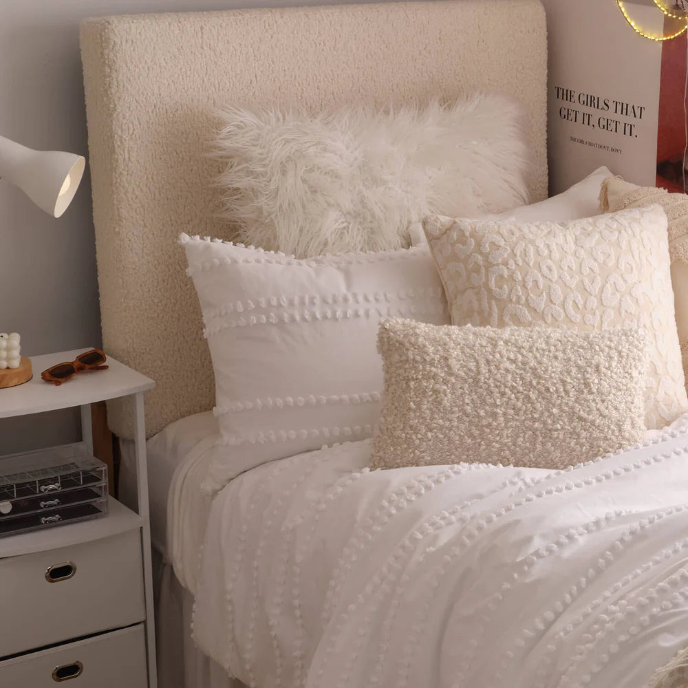 Monroe Faux Sheepskin Charging Headboard