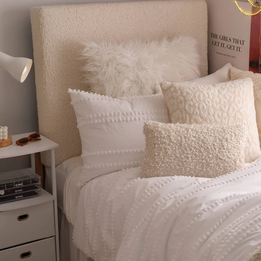 Monroe Faux Sheepskin Charging Headboard