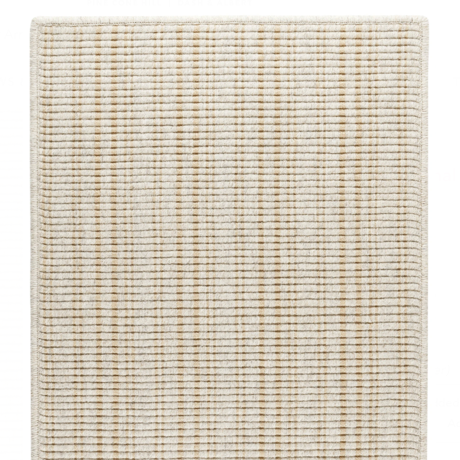 Warren Ticking Gold Woven Wool Custom Rug