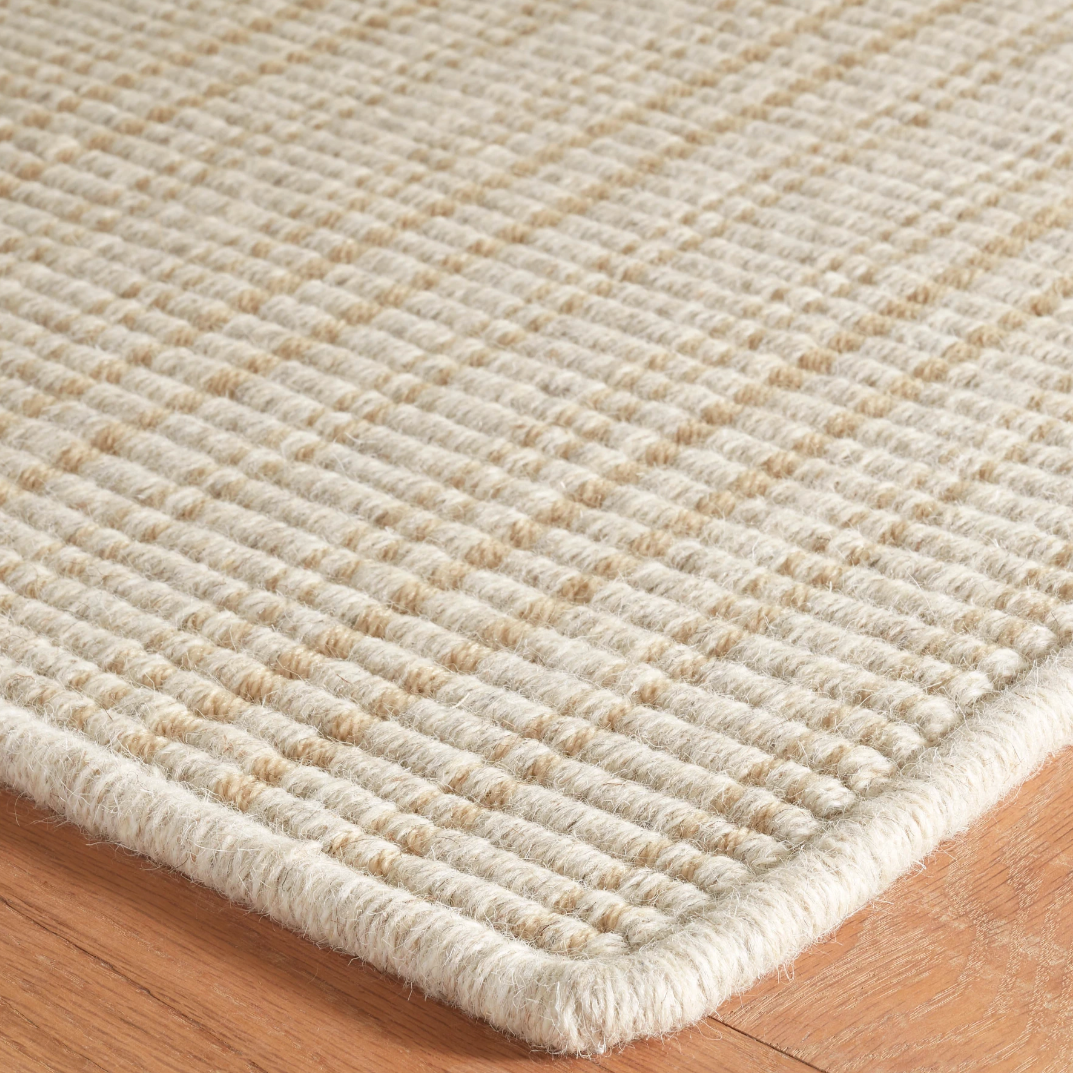 Warren Ticking Gold Woven Wool Custom Rug