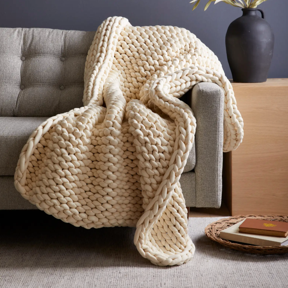 Chunky Knit Weighted Blanket