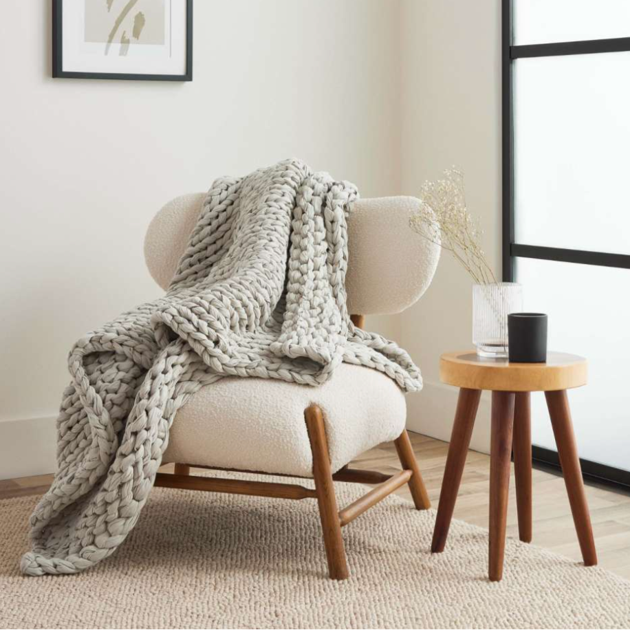 Hand Knitted Weighted Blanket