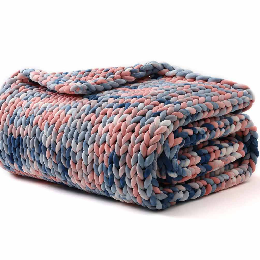 Tie Dye Knitted Weighted Blanket