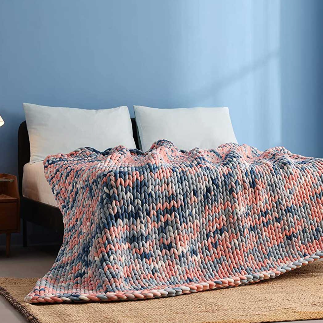 Tie Dye Knitted Weighted Blanket