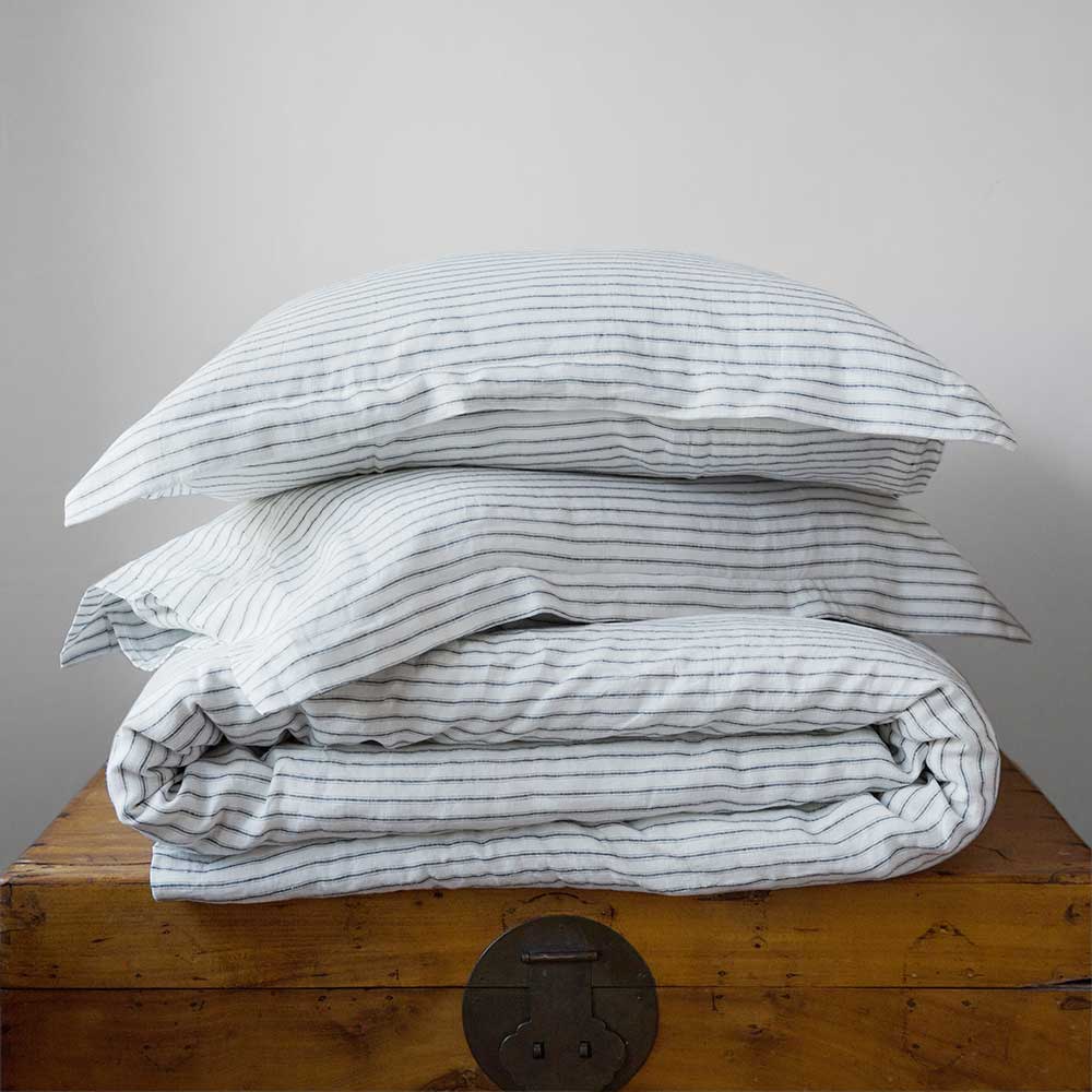 Heritage Ticking Linen Shams