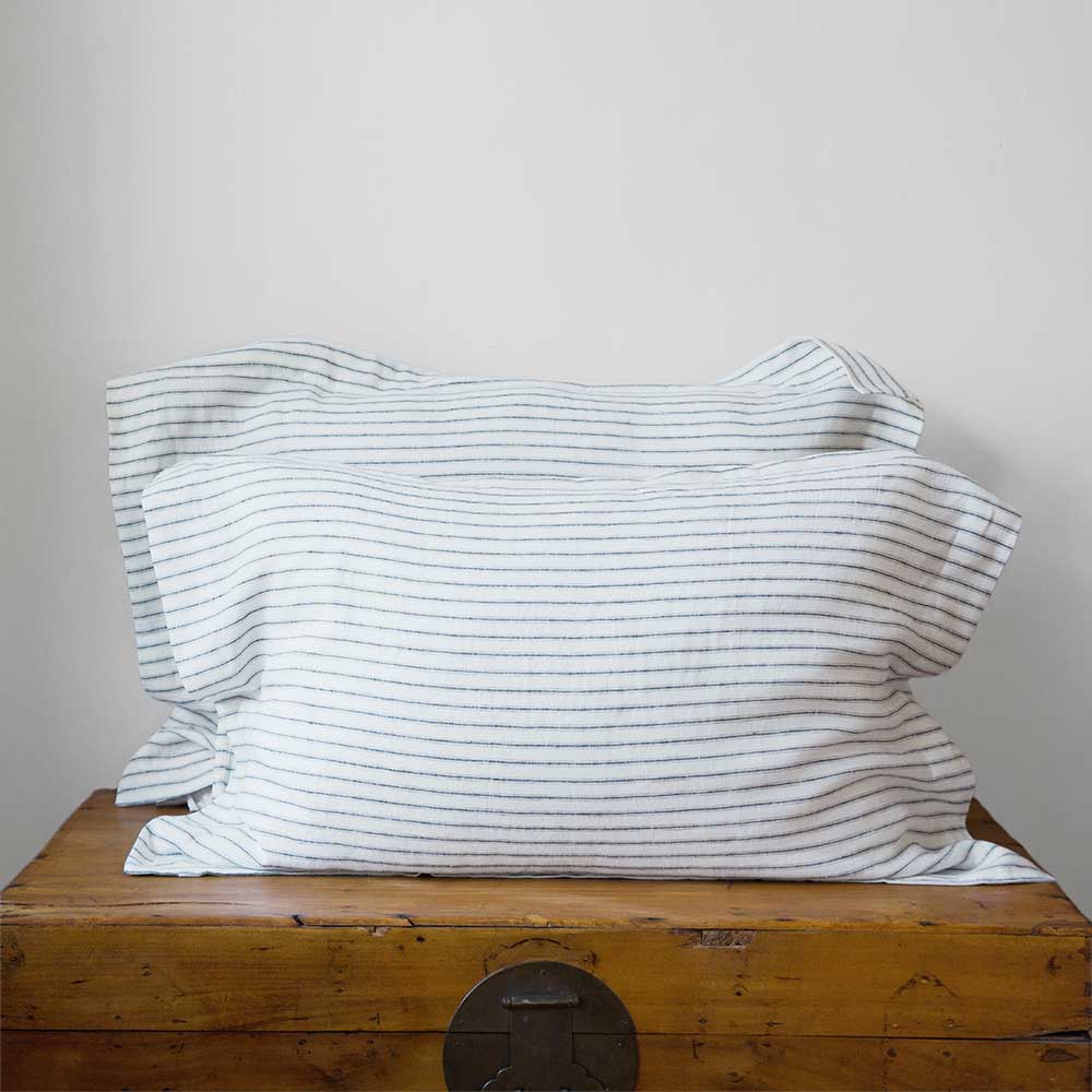 Heritage Ticking Linen Shams