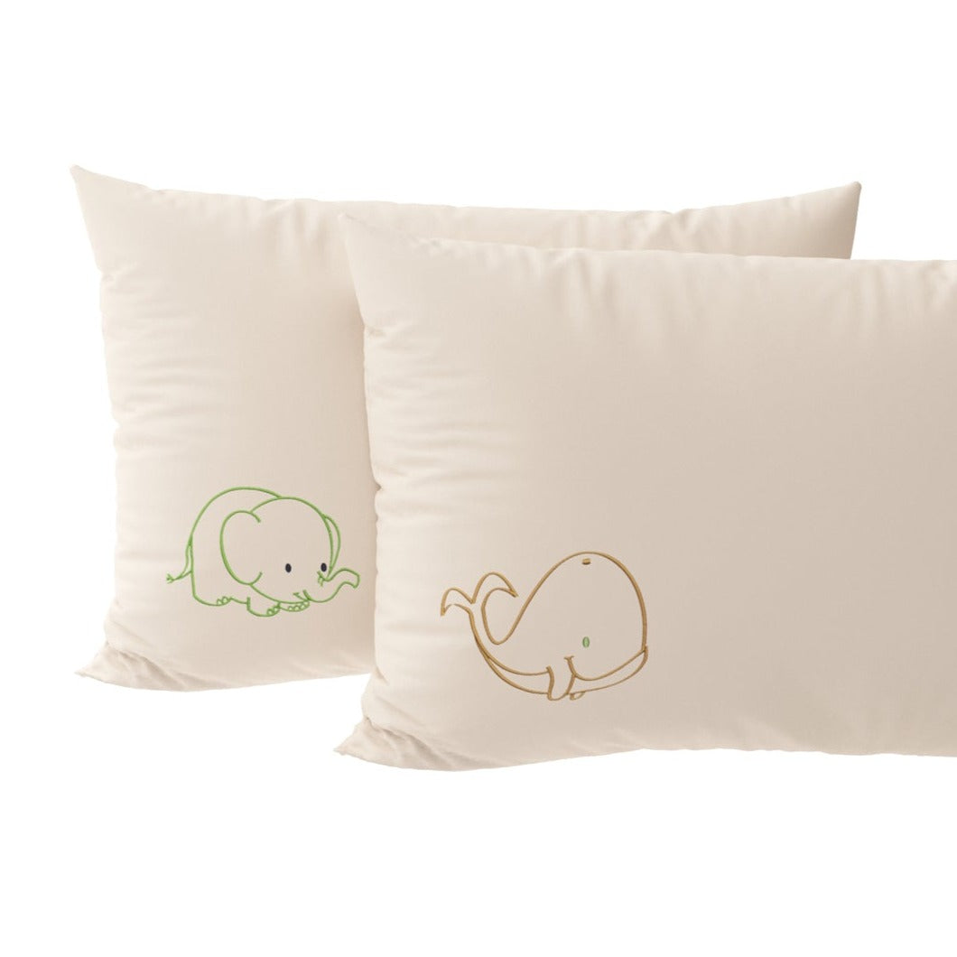 Certified Organic Embroidered Toddler Pillow