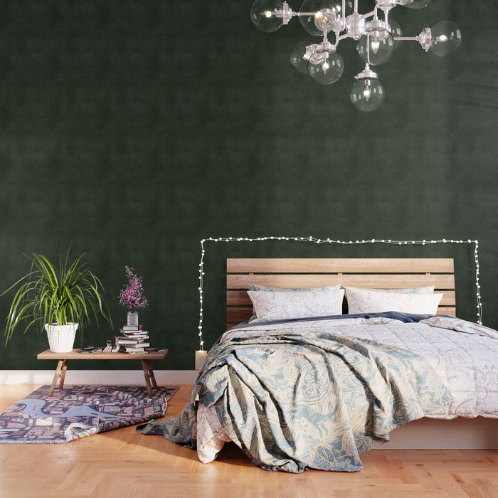 Dark Green Distressed Peel & Stick Wallpaper