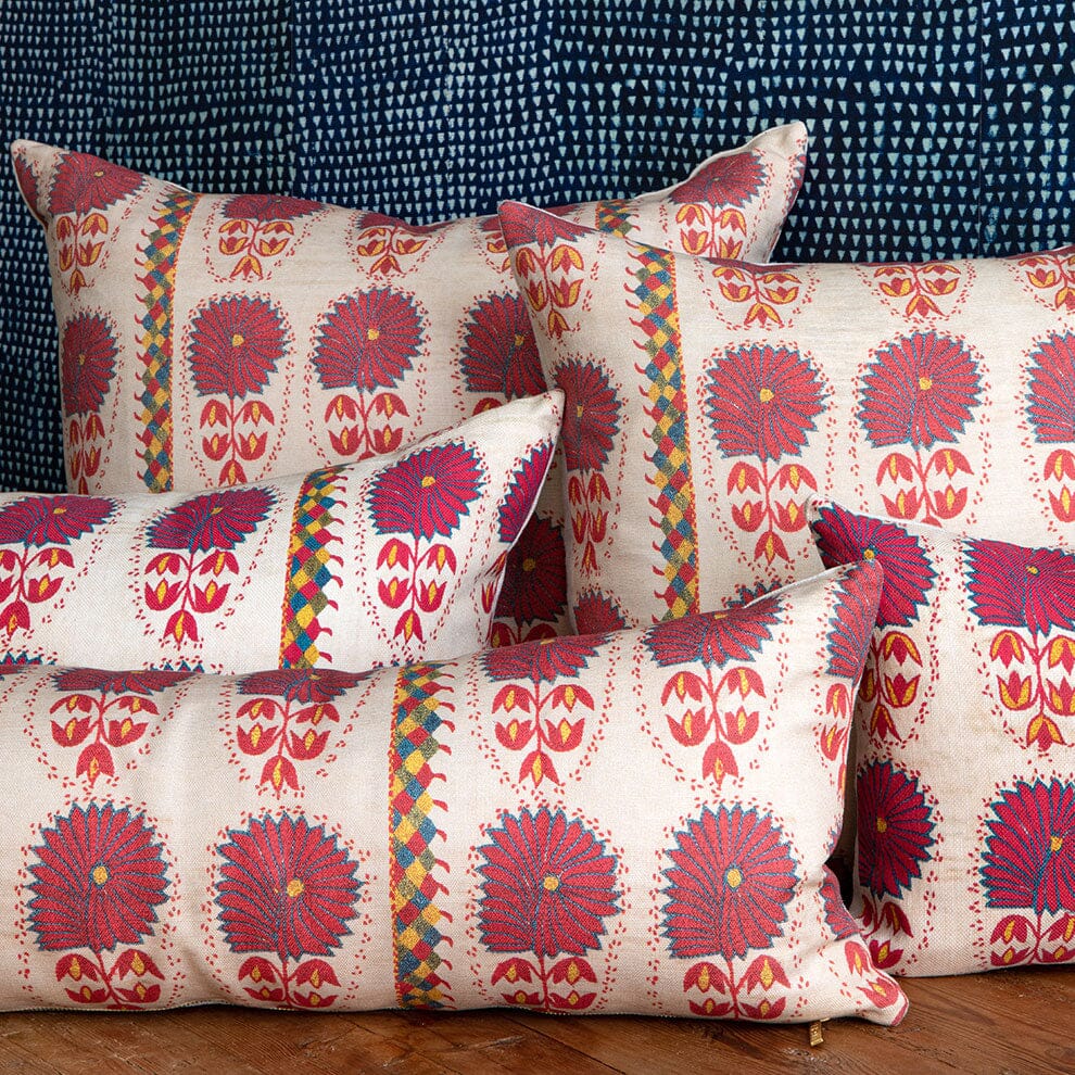 Fuchsia Daisy Suzani Pillow