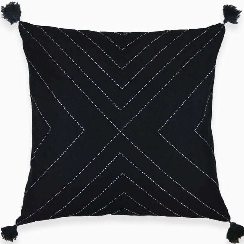 Geometric Stitch Throw Pillow