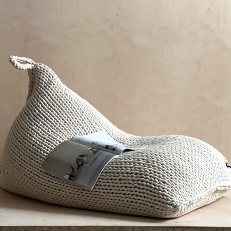 Bean Bag Knit Pouf