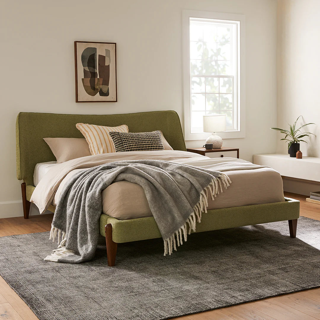 Uden Light Willow Green Queen Bed