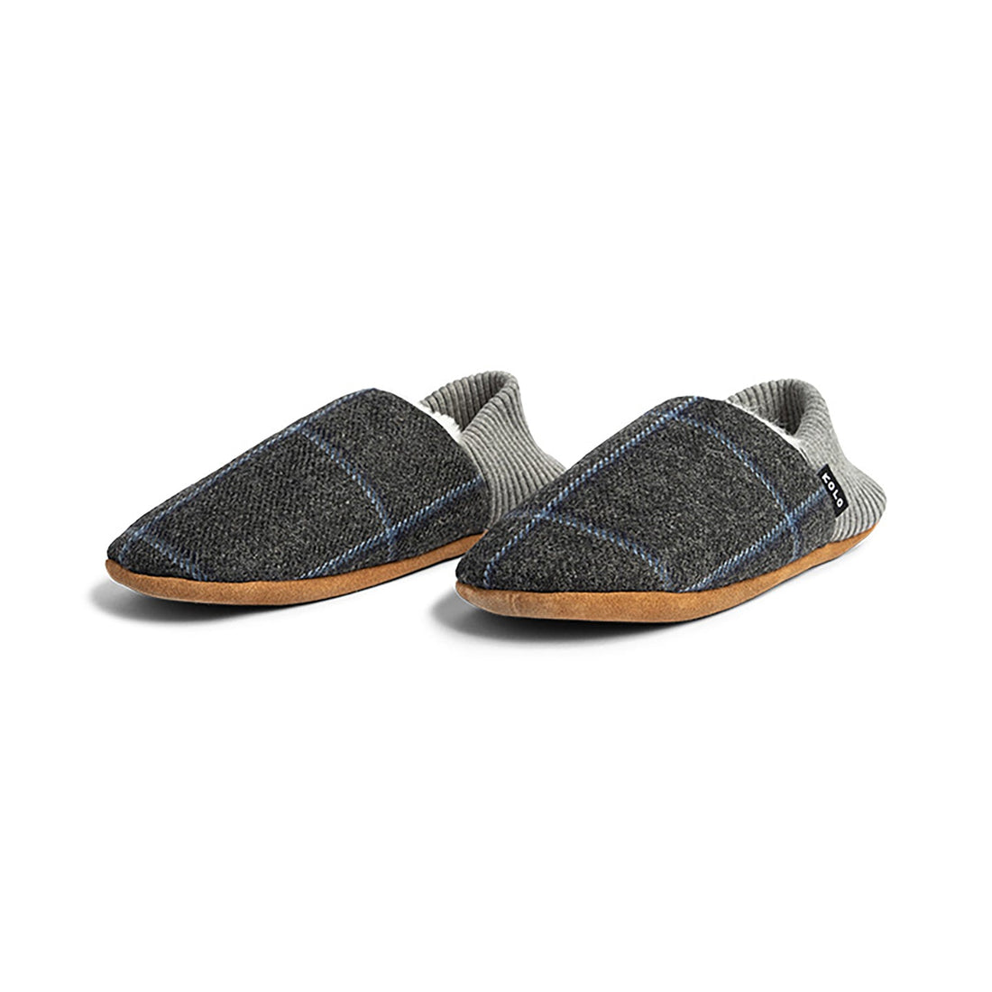 Finn Houndstooth Suede House Shoes