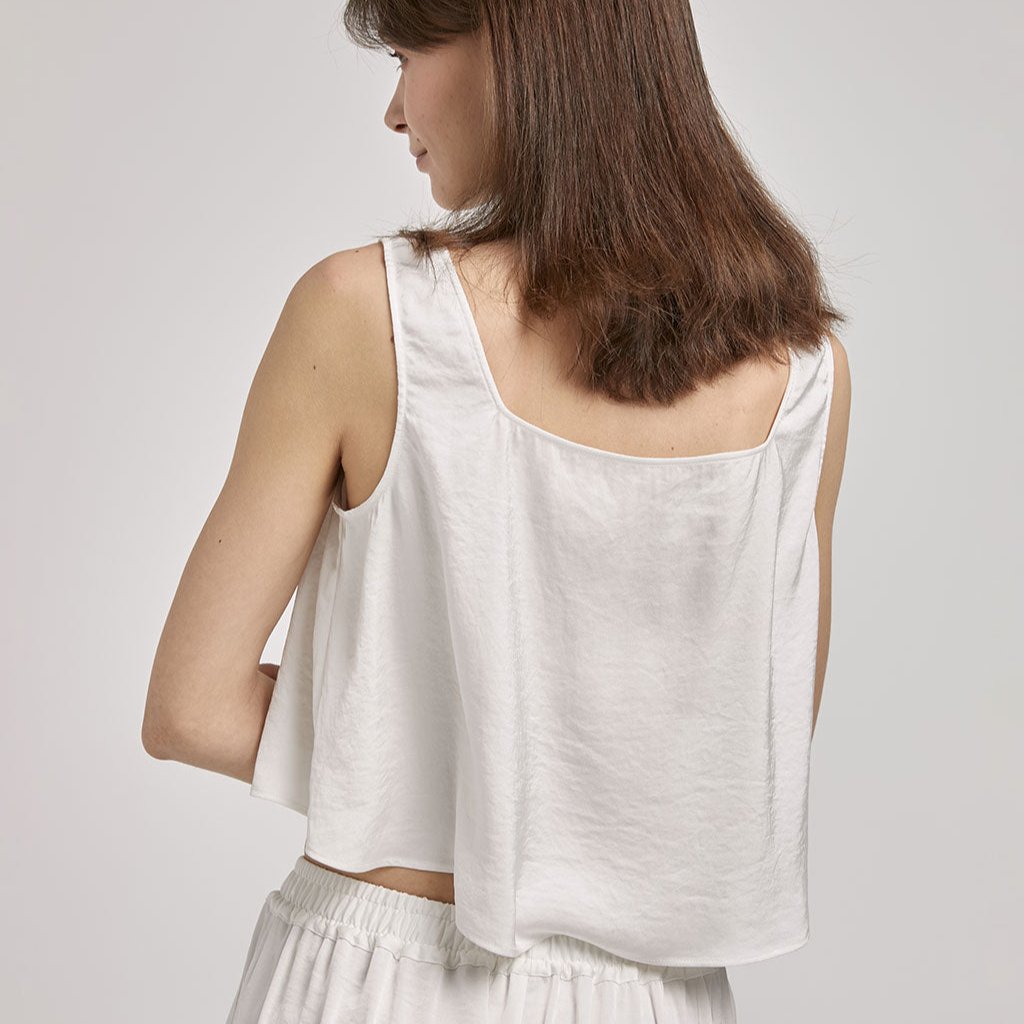 Square Collar Sleeveless Top