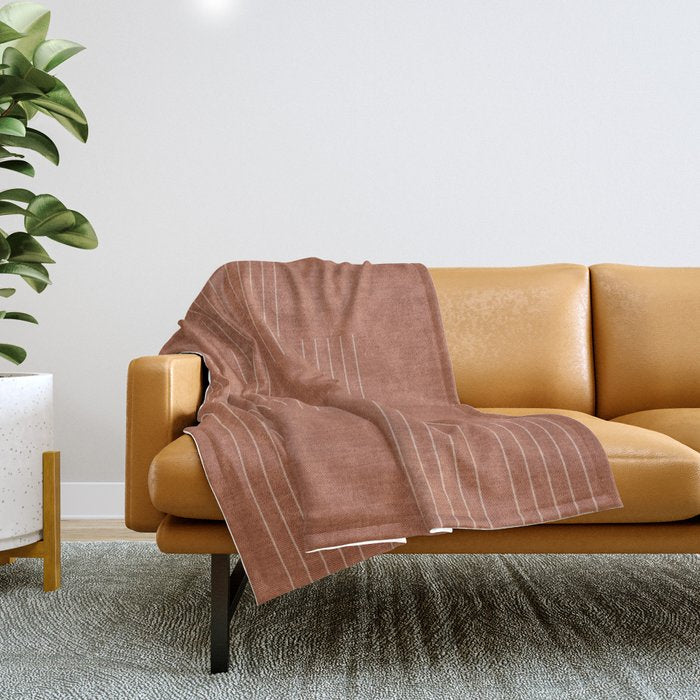 Terracotta Throw Blanket by Megan Morris