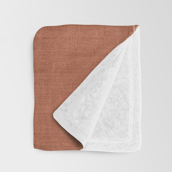 Terracotta Throw Blanket by Megan Morris