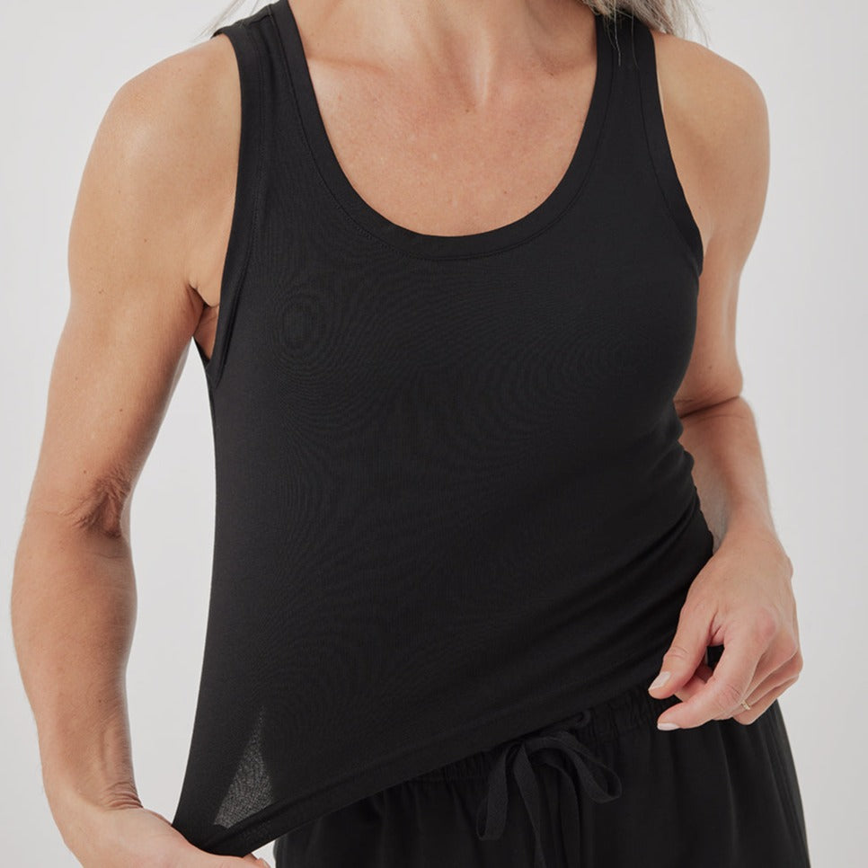 Women’s Cool Stretch Cropped Lounge Tank made with Organic Cotton